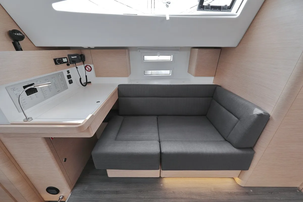 Salon of Abena, a Elan Impression 50 sailboat at Grad Biograd na Moru, Croatia