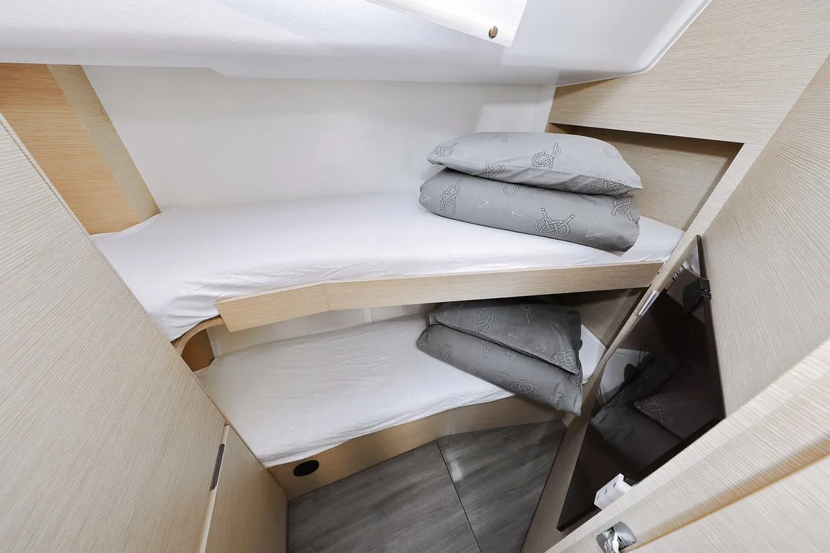 Cabin on Abena, a Elan Impression 50 sailboat at Grad Biograd na Moru, Croatia