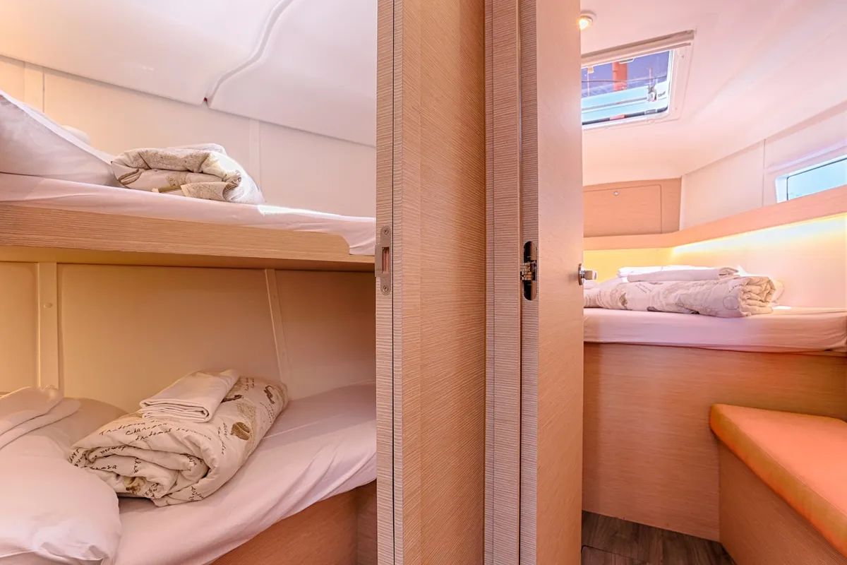 Cabin on Star, a Elan Impression 45 sailboat at Split, Croatia