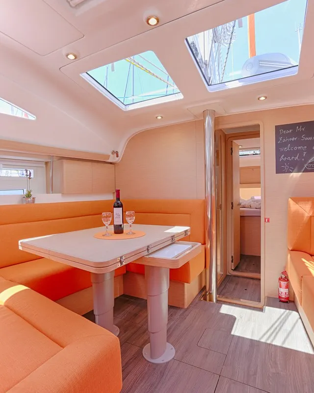 Salon of Star, a Elan Impression 45 sailboat at Split, Croatia