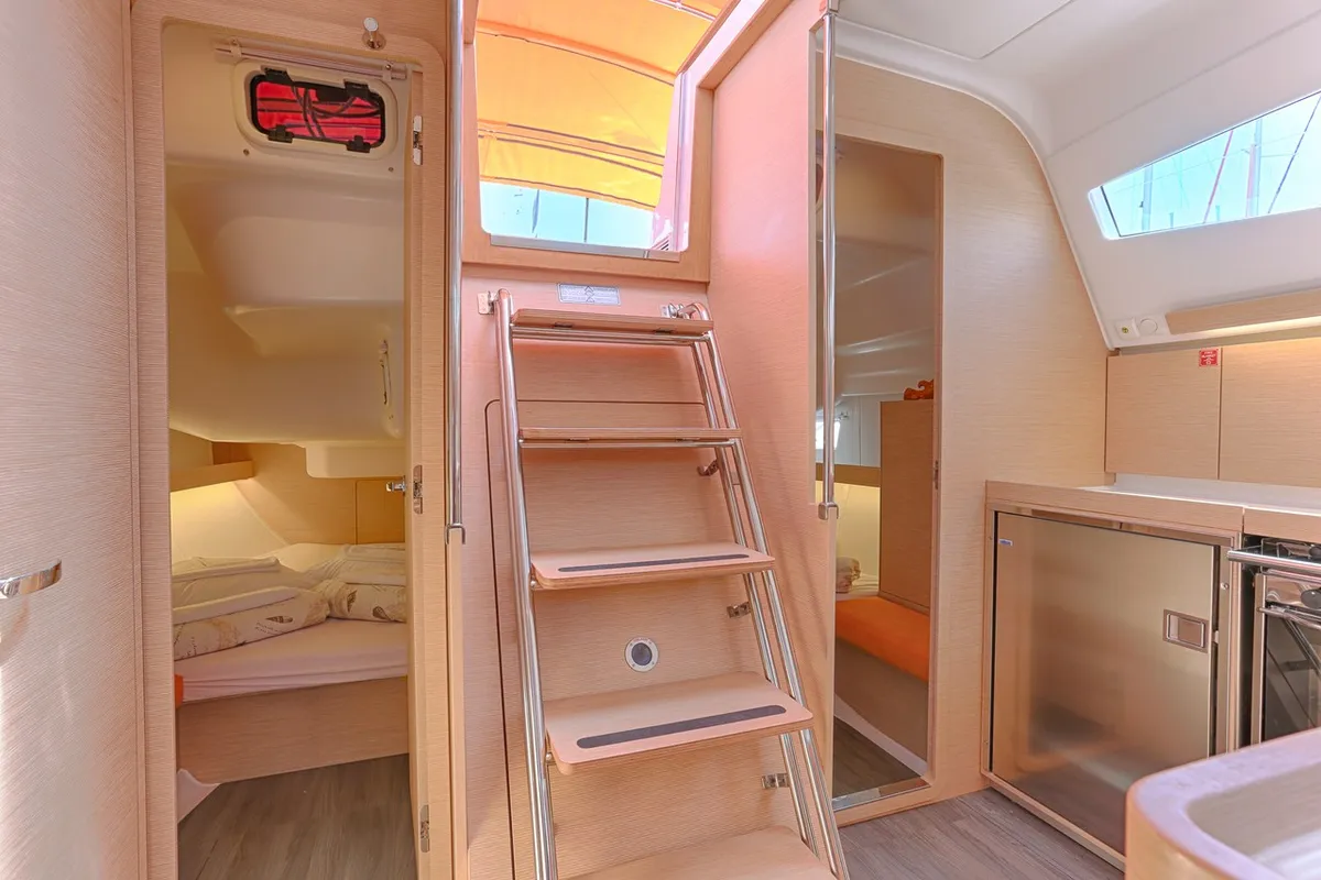 Cabin on Star, a Elan Impression 45 sailboat at Split, Croatia