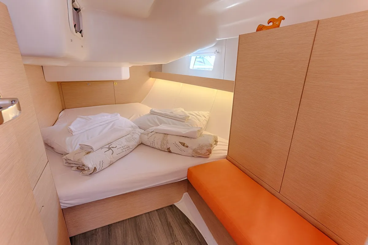 Cabin on Star, a Elan Impression 45 sailboat at Split, Croatia