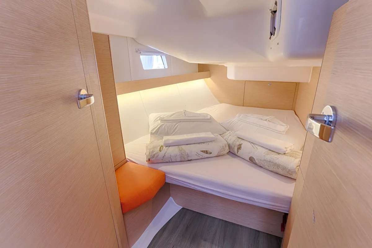 Cabin on Star, a Elan Impression 45 sailboat at Split, Croatia