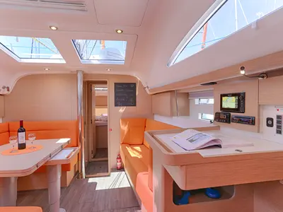Salon of Star, a Elan Impression 45 sailboat at Split, Croatia