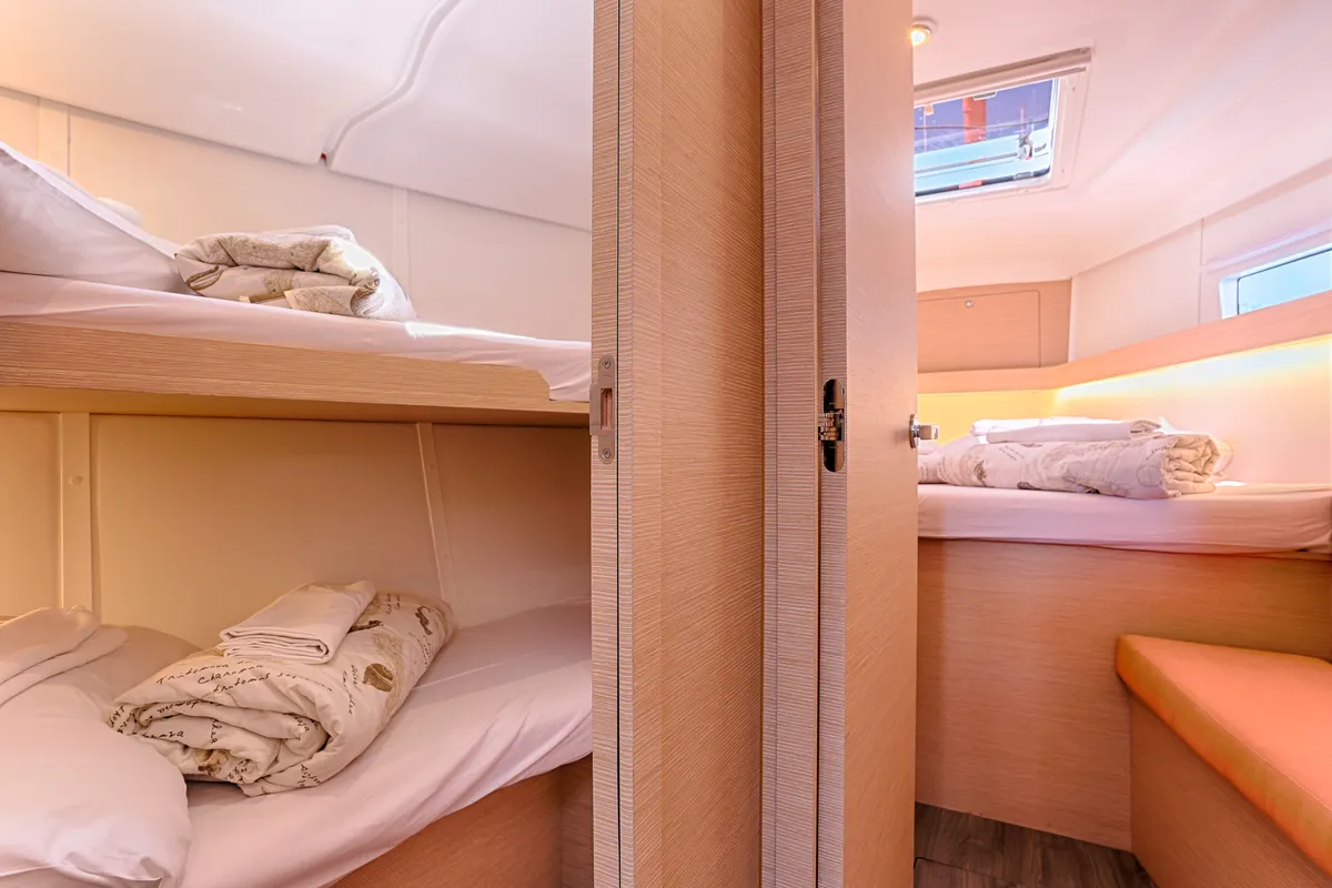 Cabin on Star, a Elan Impression 45 sailboat at Split, Croatia