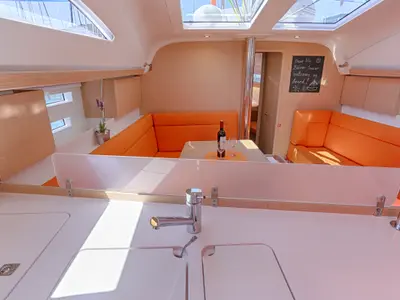 Galley of Star, a Elan Impression 45 sailboat at Split, Croatia