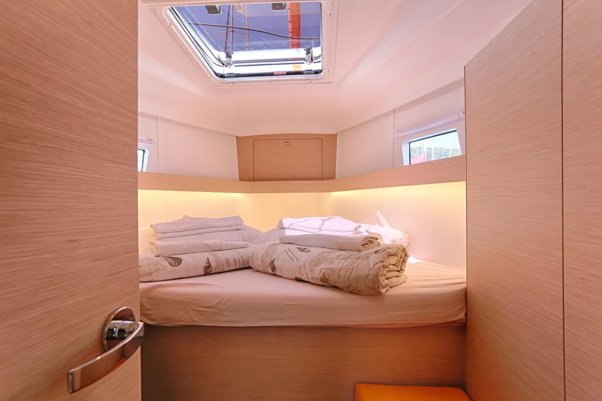 Cabin on Star, a Elan Impression 45 sailboat at Split, Croatia