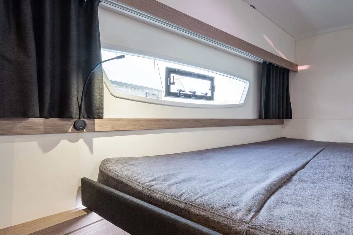 Cabin on Rih, a Fountaine Pajot Isla 40 catamaran at Municipal Unit of Lefkada, Greece
