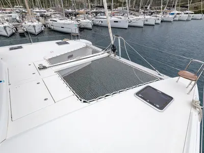 Deck of POSEIDON 2021 (air condition, generator), a Lagoon 42 catamaran at Primošten, Croatia