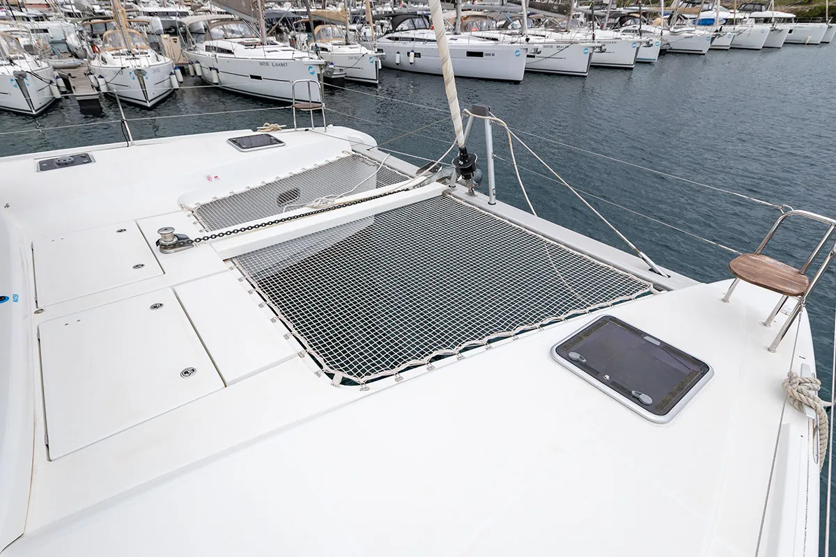 Deck of POSEIDON 2021 (air condition, generator), a Lagoon 42 catamaran at Primošten, Croatia