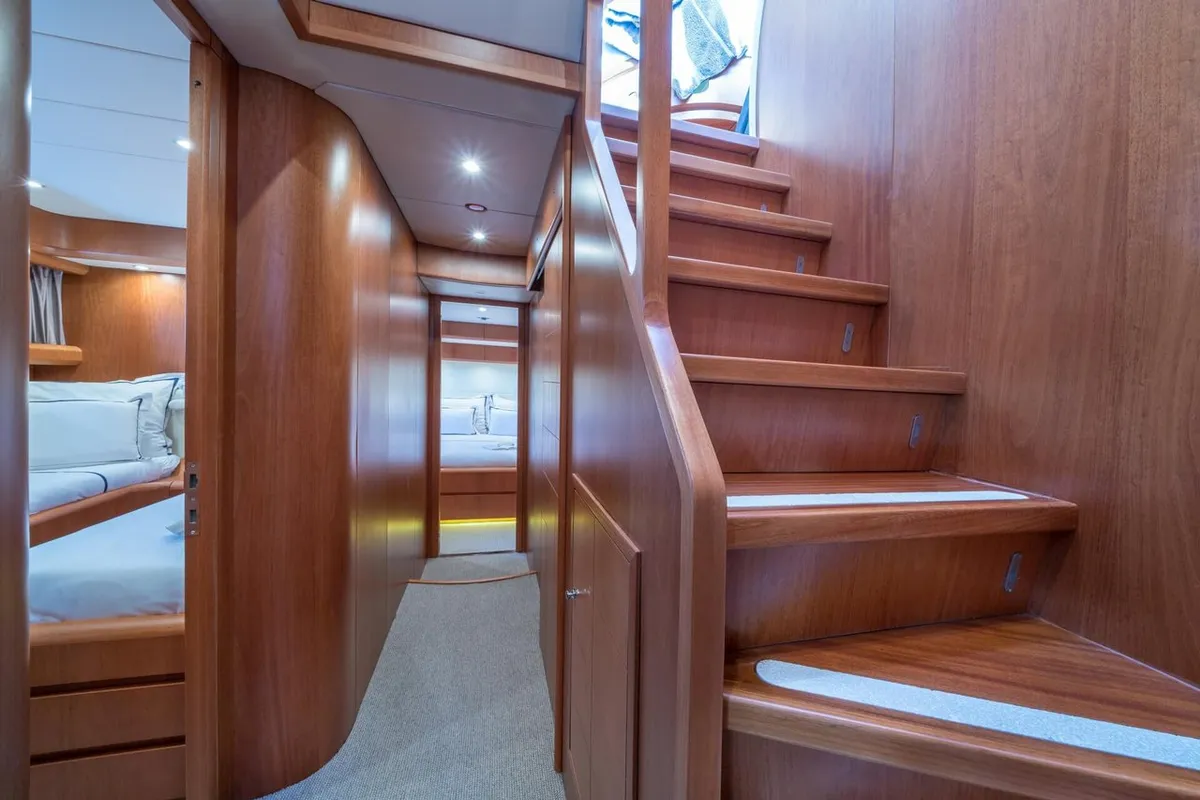 Cabin on Jantar, a Maiora 20S motor yacht at Split, Croatia