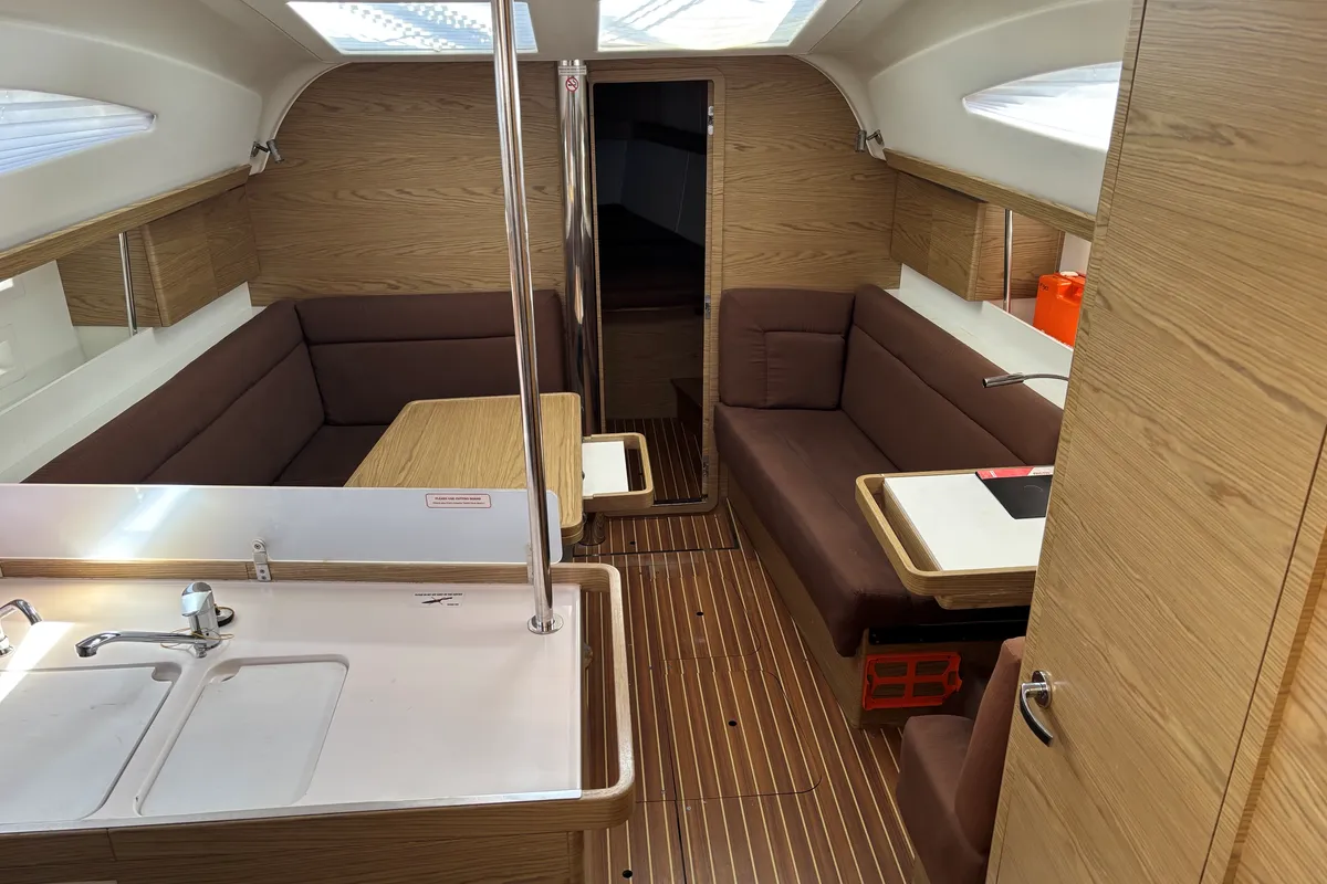 Salon of Fides, a Elan Impression 40 sailboat at Pula, Croatia