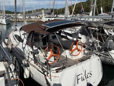 Fides, a Elan Impression 40 sailboat at Grad Pula, Croatia