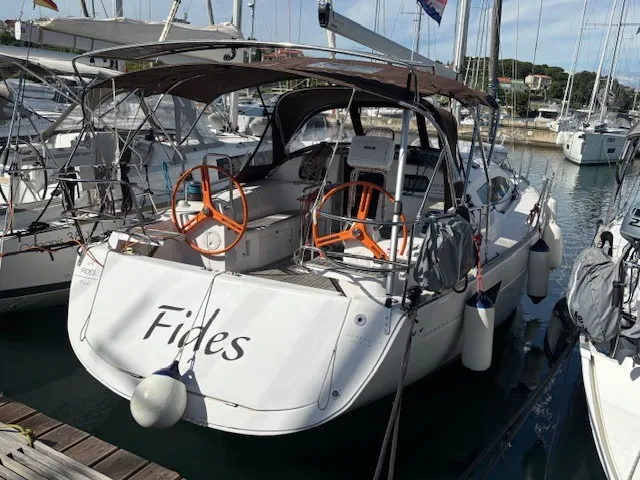 Fides, a Elan Impression 40 sailboat at Grad Pula, Croatia