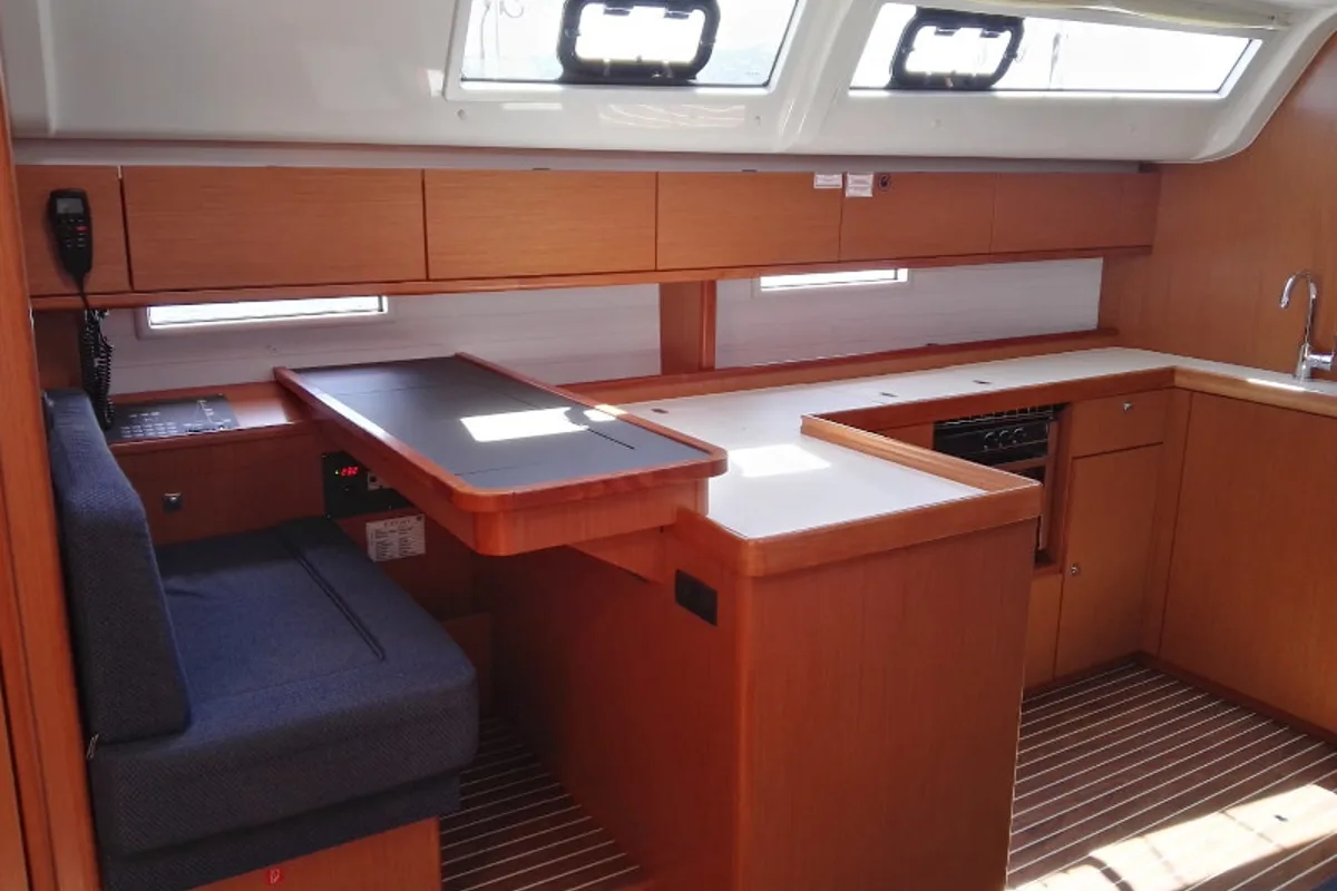 Galley of Nora, a Bavaria Cruiser 51 sailboat at Palermo, Italy