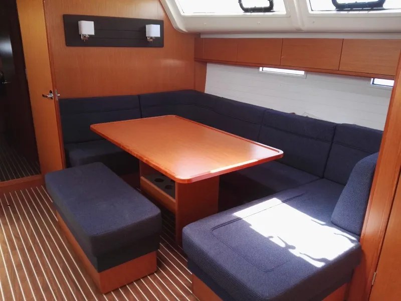 Salon of Nora, a Bavaria Cruiser 51 sailboat at Palermo, Italy