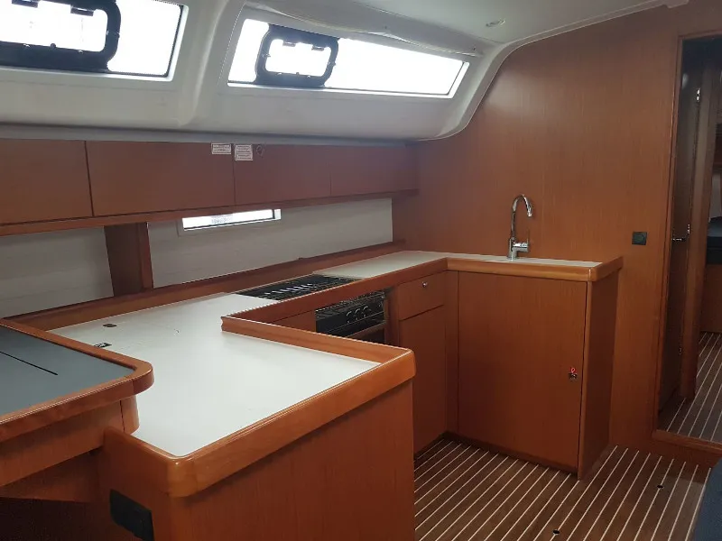 Galley of Nora, a Bavaria Cruiser 51 sailboat at Palermo, Italy