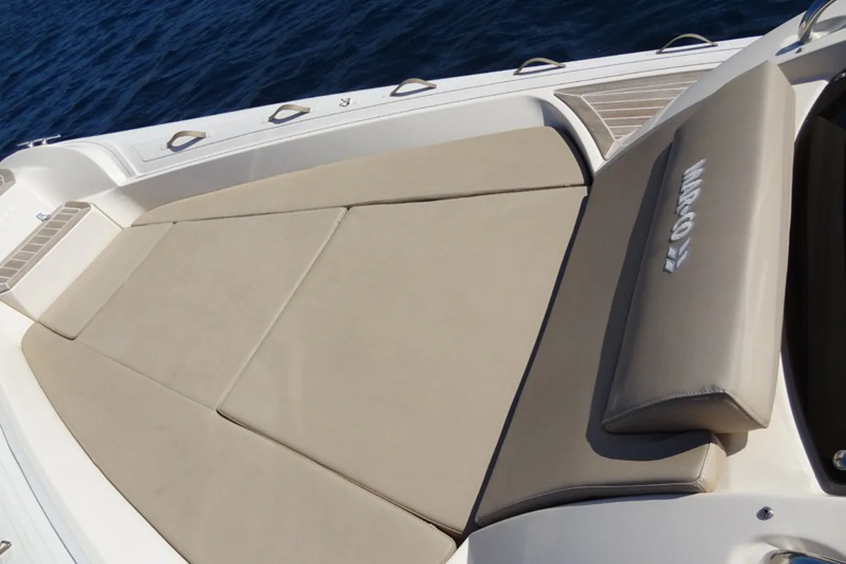 Deck of Marco, a MAR-CO e-motion 32 motorboat at Primošten, Croatia