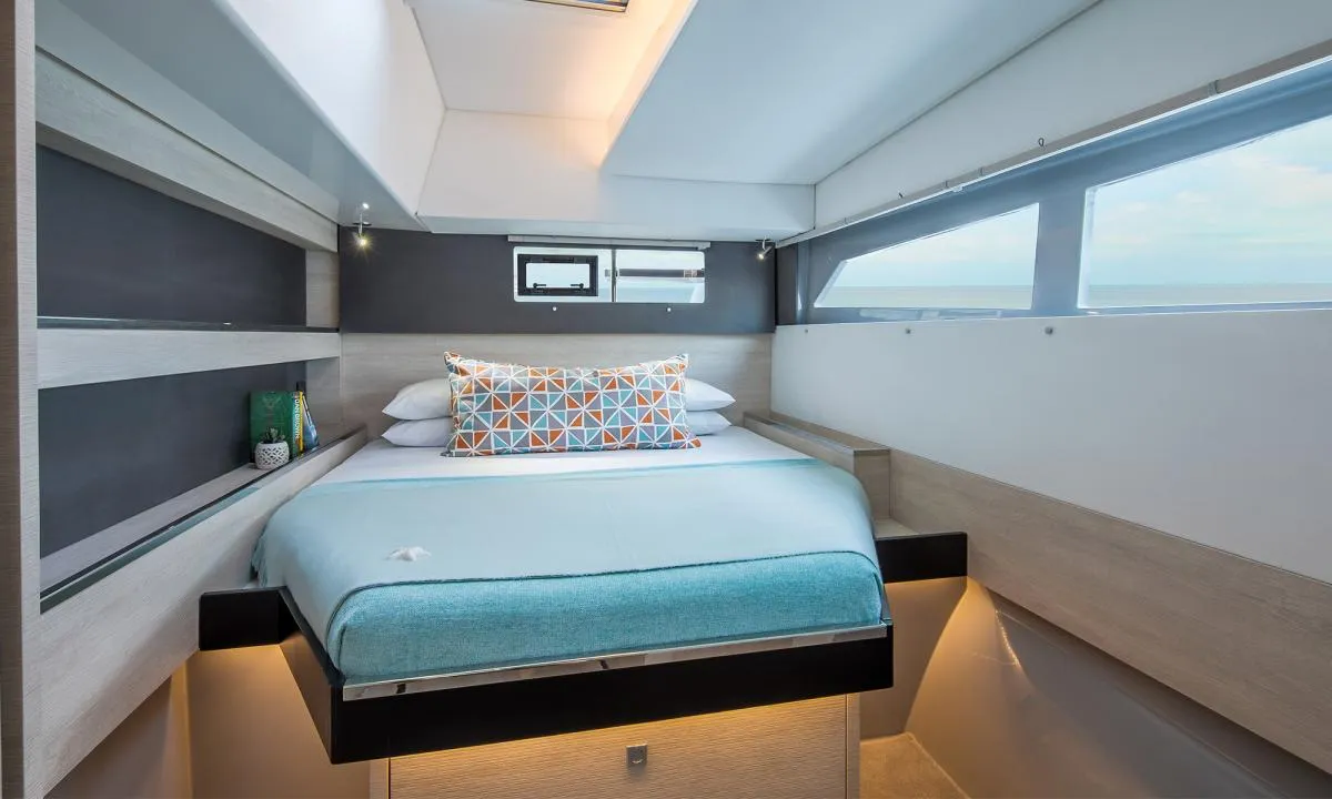 Cabin on Moorings 5000 Exclusive, a Leopard 50 catamaran at Nassau, Bahamas