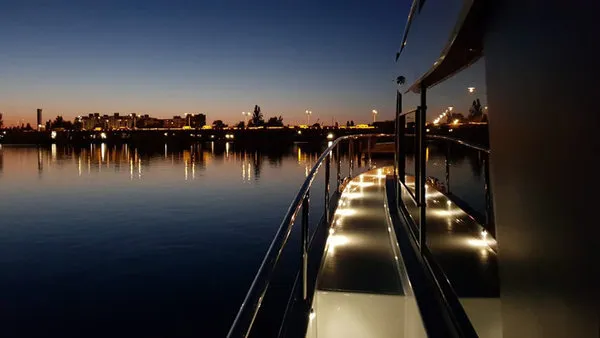 Deck of Tofino, a Futura 36 motor yacht at Kukljica, Croatia