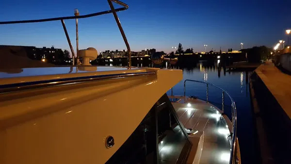 Deck of Tofino, a Futura 36 motor yacht at Kukljica, Croatia