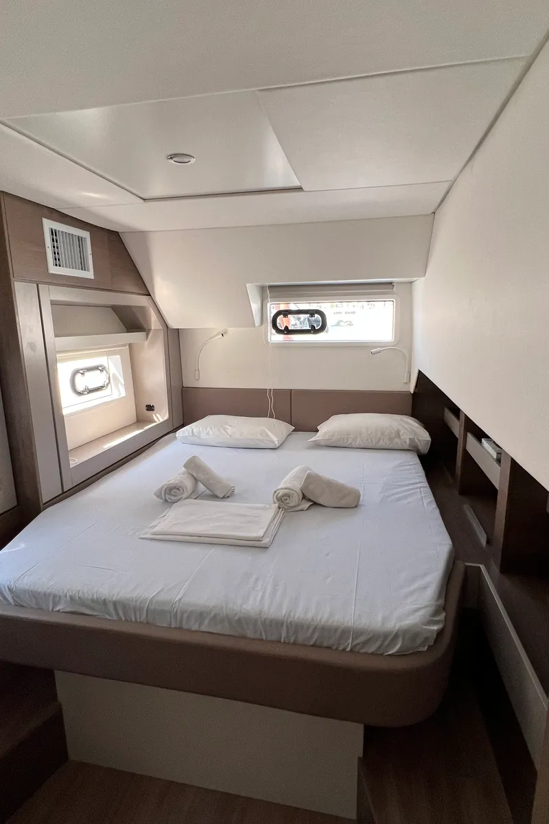 Cabin on Star Velvet (A/C, Generator, Water Maker, dishwasher), a Bali 4.6 catamaran at Athens, Greece
