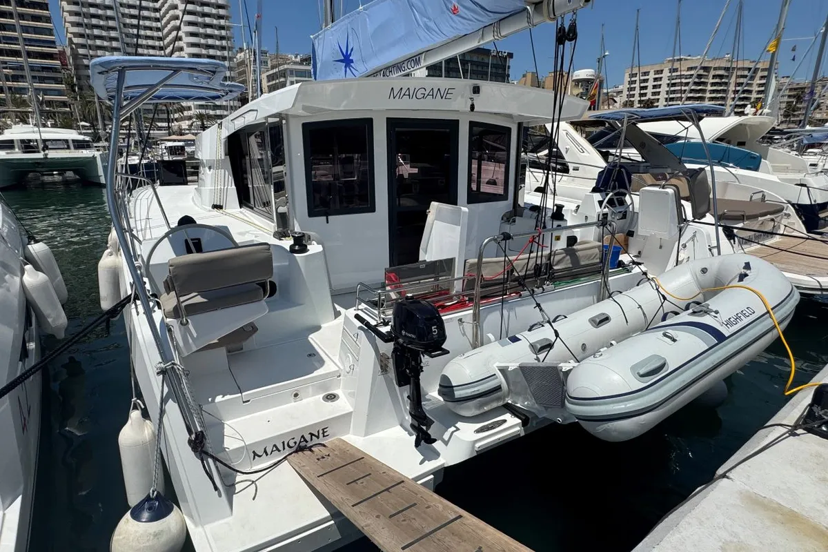 Maïgane 717/2025, a Bali Catsmart catamaran at Palma de Mallorca, Spain