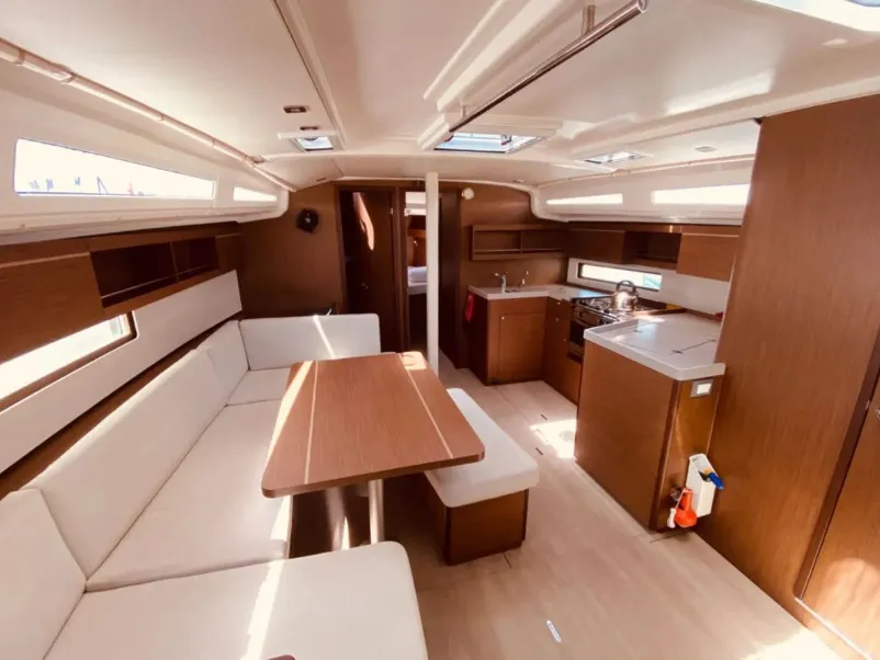 Salon of Yello, a Beneteau Oceanis 40.1 sailboat at Municipal Unit of Lefkada, Greece