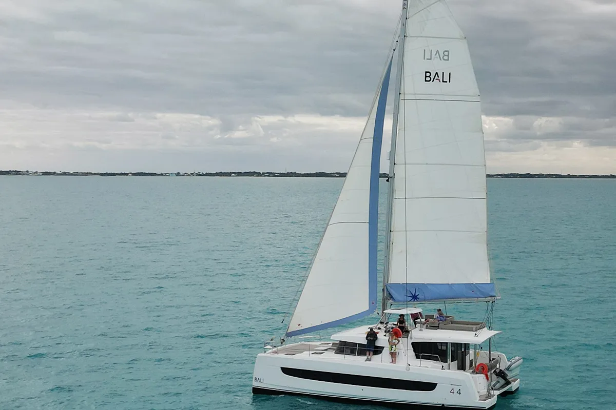 Ptarmigan, a Bali 4.4 catamaran at Central Abaco, Bahamas