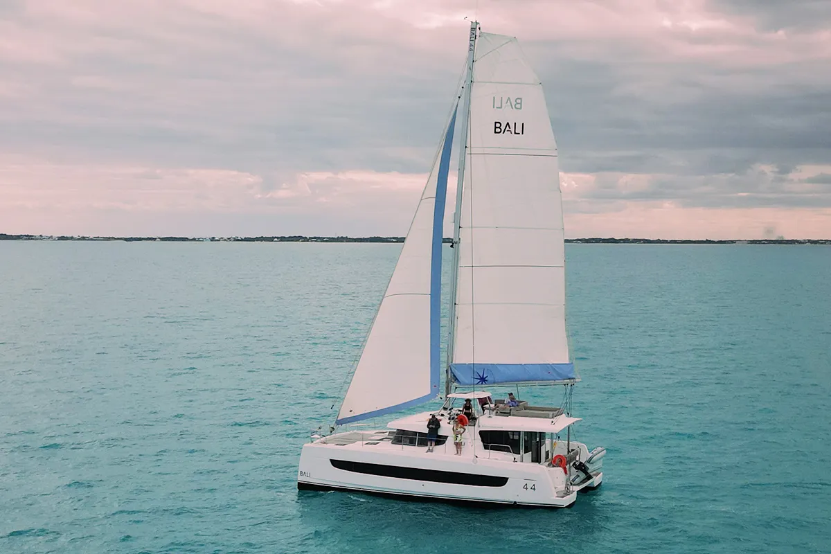Ptarmigan, a Bali 4.4 catamaran at Central Abaco, Bahamas