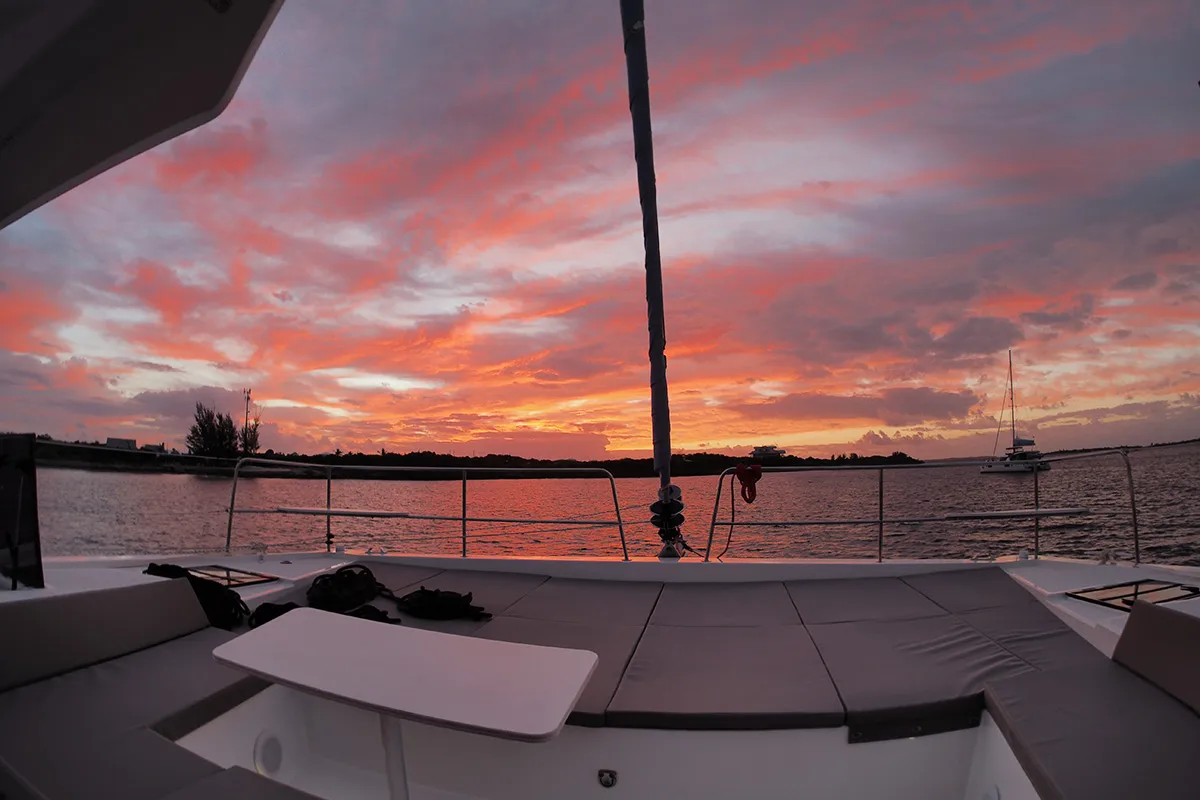 Ptarmigan, a Bali 4.4 catamaran at Central Abaco, Bahamas