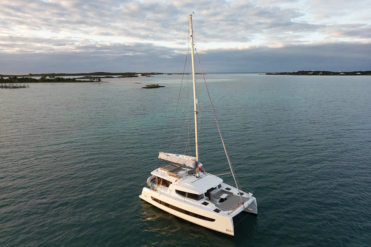 Ptarmigan, a Bali 4.4 catamaran at Central Abaco, Bahamas