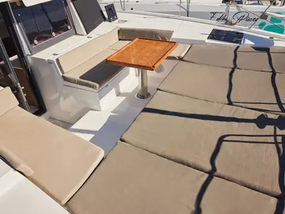 Deck of Toddler, a Bali 4.2 catamaran at Marmaris, Turkey