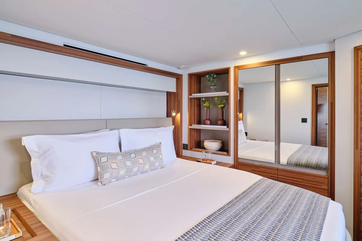 Aloia 80, a Fountaine Pajot Thira 80 catamaran at Municipal Unit of Nea Peramos, Greece
