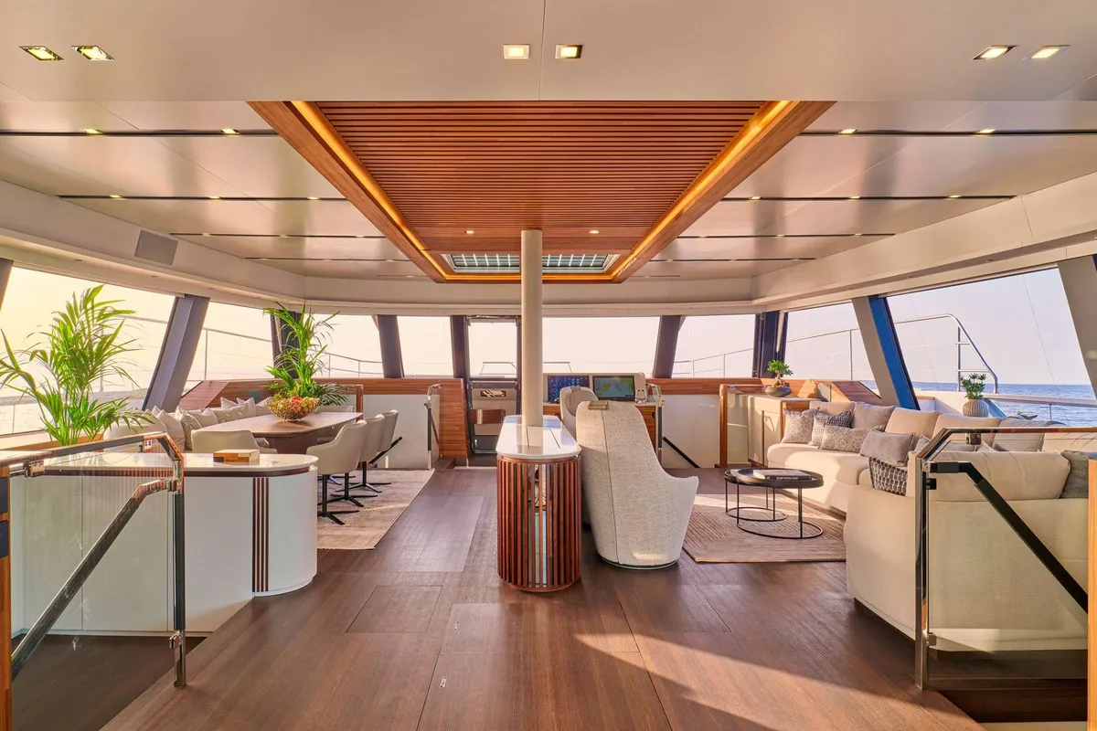 Aloia 80, a Fountaine Pajot Thira 80 catamaran at Municipal Unit of Nea Peramos, Greece