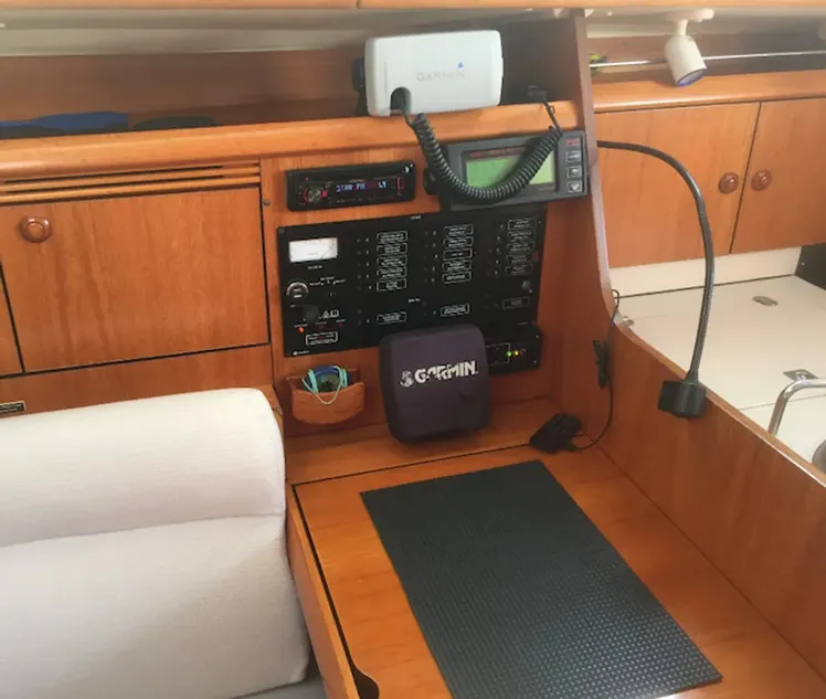 Iason, a Jeanneau Sun Odyssey 32 sailboat at Kontokali, Greece