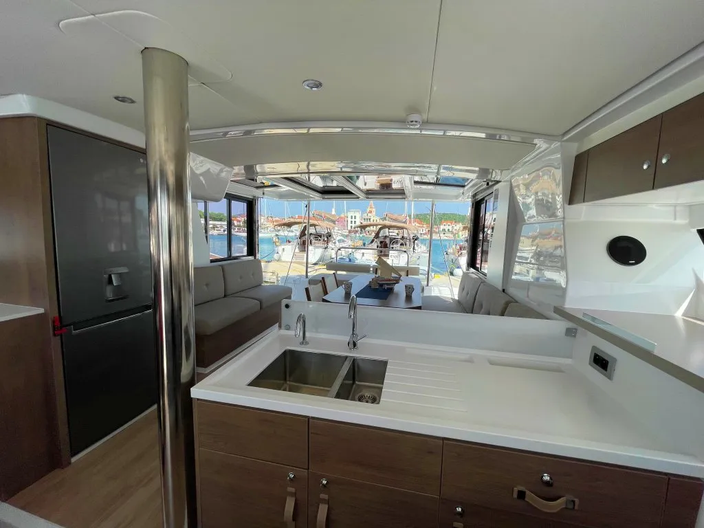 Galley of Sail and Adventure, a Bali 4.2 catamaran at Pirovac, Croatia