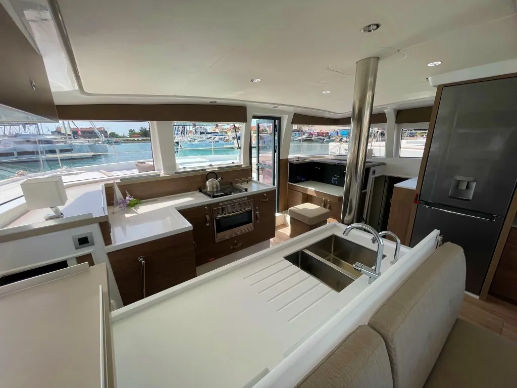 Galley of Sail and Adventure, a Bali 4.2 catamaran at Pirovac, Croatia