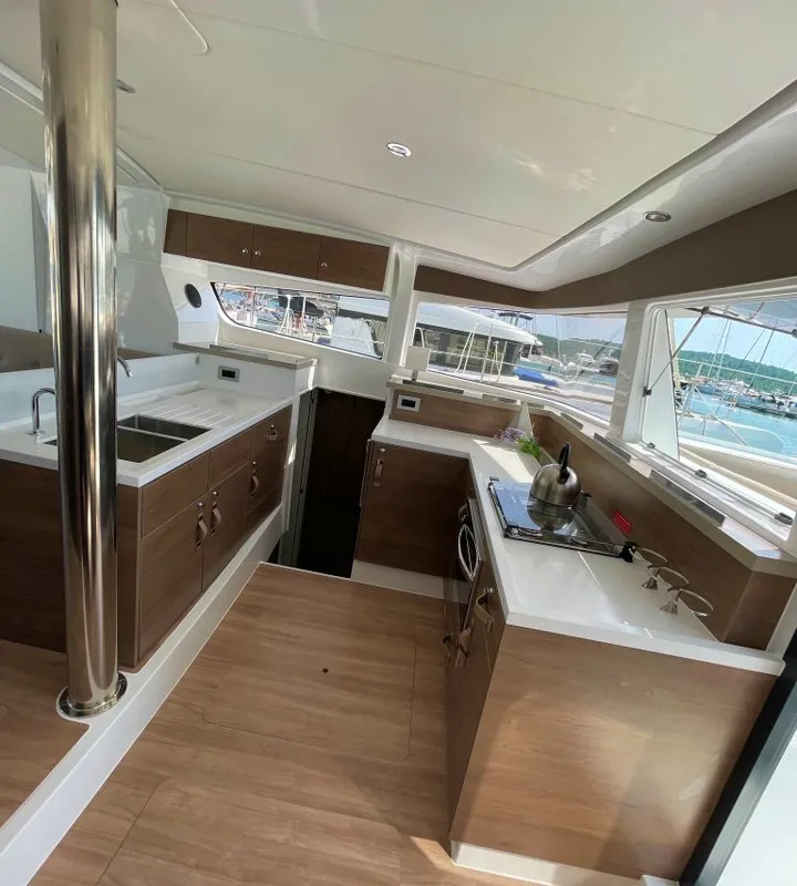 Galley of Sail and Adventure, a Bali 4.2 catamaran at Pirovac, Croatia