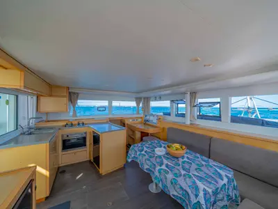 Galley of Butterfly, a Lagoon 450 F - 4 + 2 cab. catamaran at Azam Marina, Tanzania