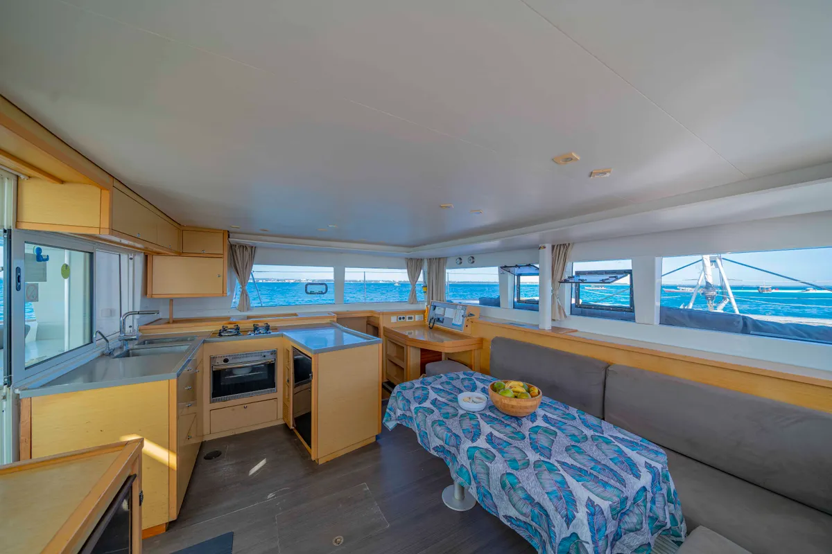 Galley of Butterfly, a Lagoon 450 F - 4 + 2 cab. catamaran at Azam Marina, Tanzania