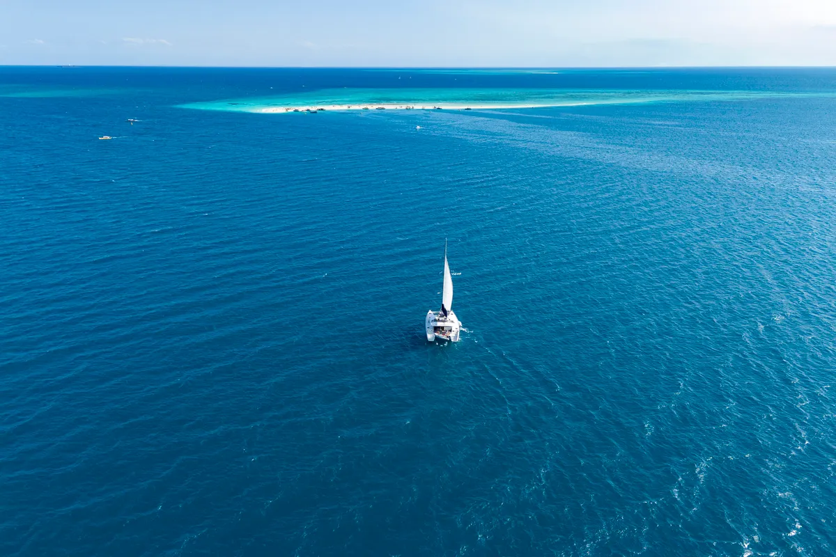 Exterior view of Butterfly, a Lagoon 450 F - 4 + 2 cab. catamaran at Azam Marina, Tanzania