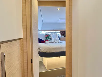 Cabin on Emma Rose, a Fountaine Pajot FP 44 Quatuor catamaran at Parham Town, British Virgin Islands