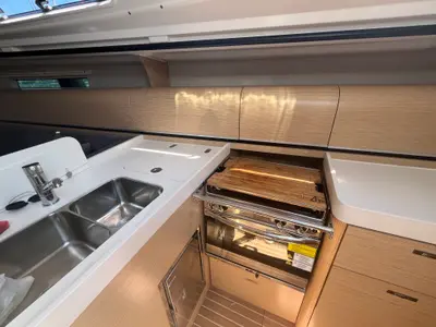 Galley of Lieutenant Dan, a Dehler 38 sailboat at Punat, Croatia