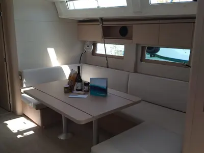 Salon of ESCAPE, a Beneteau Oceanis 51.1 sailboat at Athens, Greece