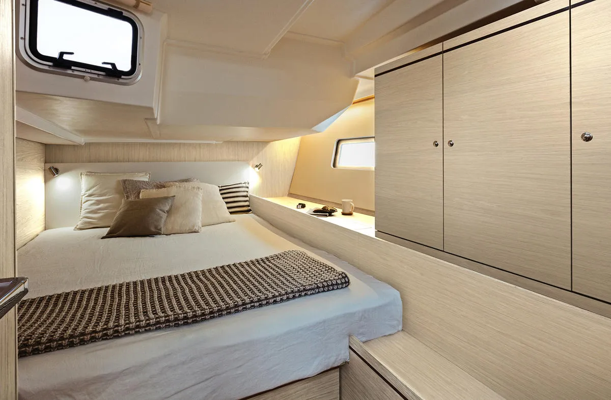 Cabin on ESCAPE, a Beneteau Oceanis 51.1 sailboat at Athens, Greece