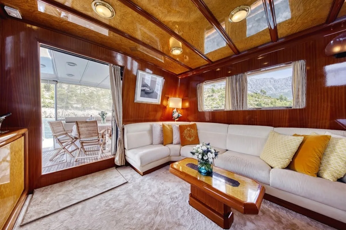 Salon of Custom Blanka, a Gulet Motoryacht motor yacht at Split, Croatia