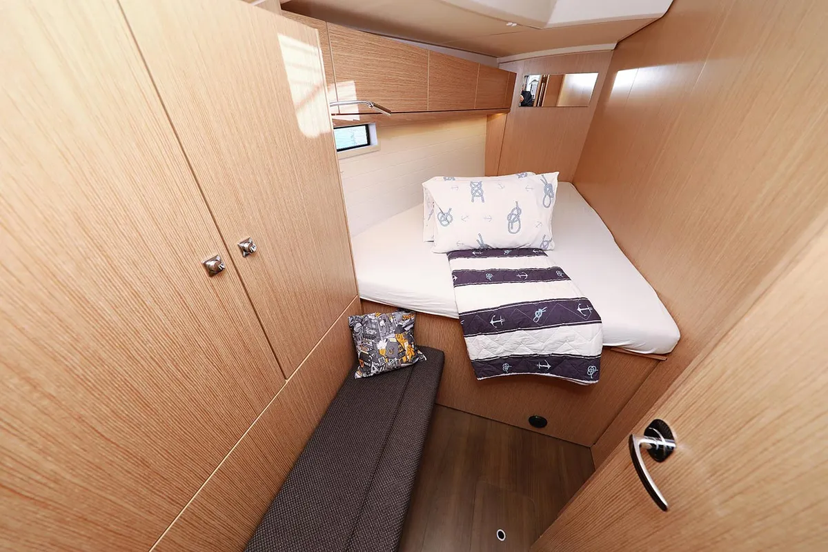 Cabin on Sirius, a Bavaria Cruiser 46 sailboat at Grad Pula, Croatia