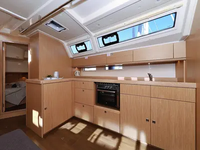 Galley of Sirius, a Bavaria Cruiser 46 sailboat at Grad Pula, Croatia