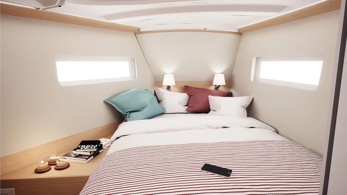 Cabin on Sunsail 38.0 Classic, a Jeanneau Sun Odyssey 380 sailboat at Municipal Unit of Lefkada, Greece